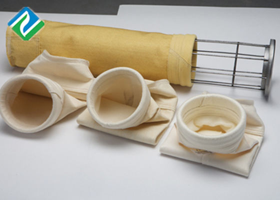 Tela tejida de la fibra de vidrio de PTFE bolsos de filtro del cemento de 25 micrones